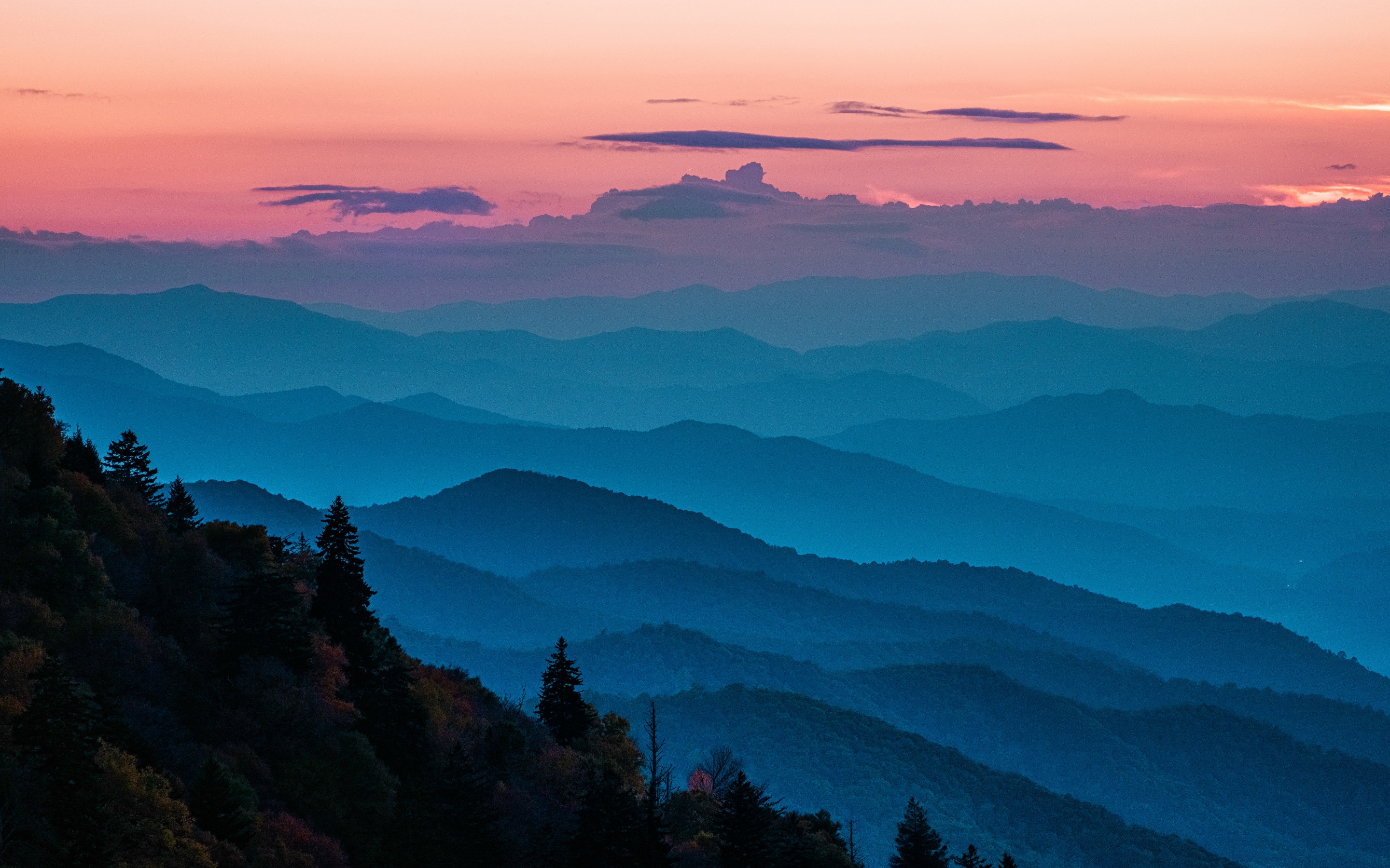Spring view of downtown Boone NC with blooming trees along King Street